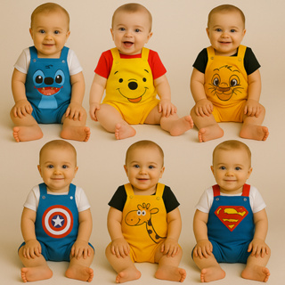 Jardineira bebê/  Mesversário/ Body/ Conjunto bebê em Oferta na Shopee