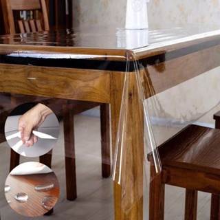 Toalha de Mesa tranparente PVC Impermeável 6–8 Lugares | Antimanchas Fá‑cil de Limpar Pronta Entrega em Oferta na Shopee