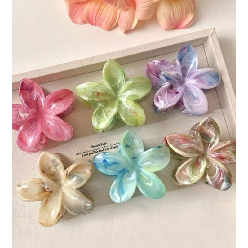 kit 12 unidades piranhas de flor prendedor de cabelo em Oferta na Shopee