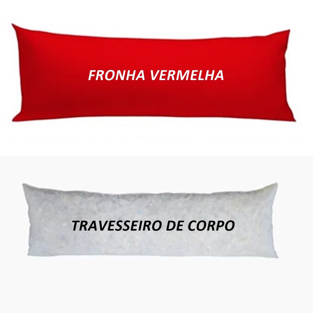 Kit Travesseiro de corpo Xuxão + fronha 140 x 40 cm em Oferta na Shopee