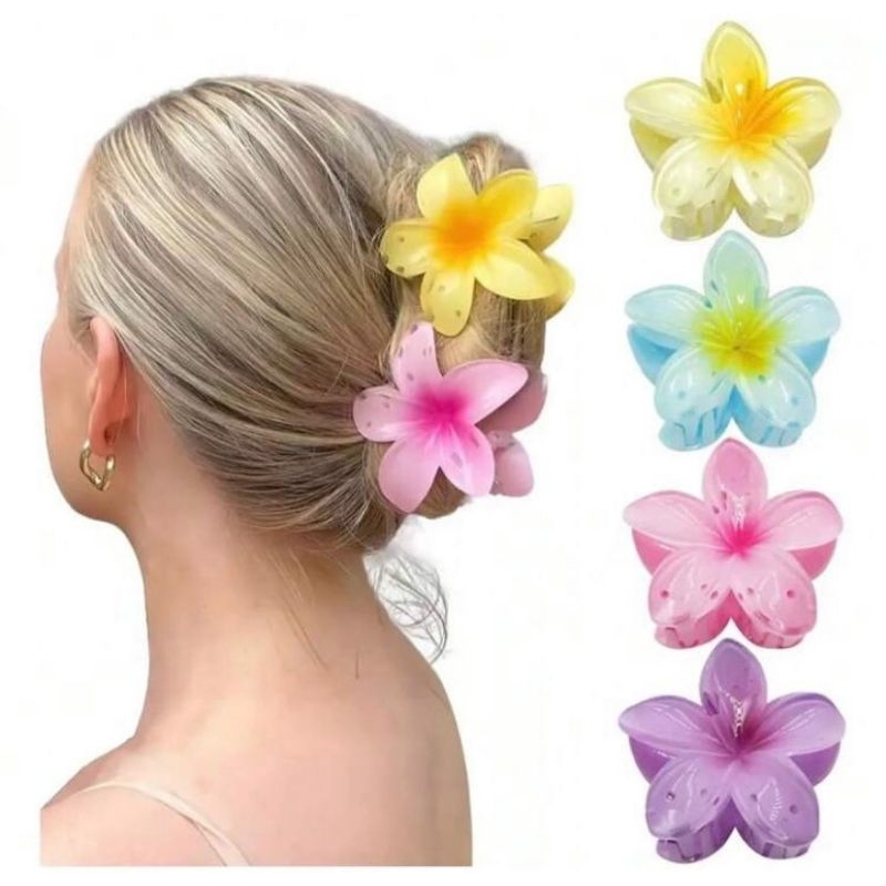 kit 12 unidades piranhas de flor prendedor de cabelo