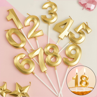 Kit 2 Velas de Aniversário Unidade Design Perolizada Dourada Metalizada Bolo - Silver Festas em Oferta na Shopee