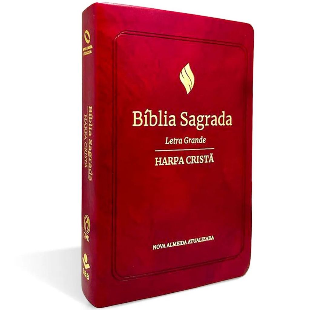Bíblia Grande Harpa Cristã Letra Grande Capa Luxo Vinho (NAA) | CPAD