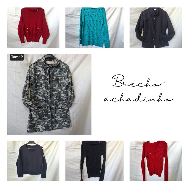 blusa de frio inverno feminino jaqueta blusa casaco tamanho nas fotos brecho- achadinhos