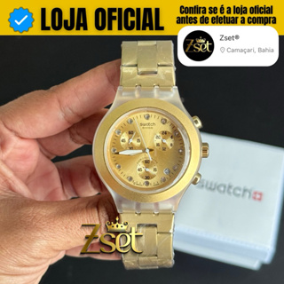 Swatch feminino 100% Funcional A prova d’água + caixa + bateria extra em Oferta na Shopee