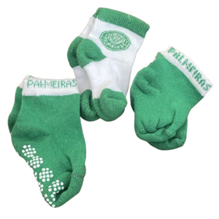 Kit com 2, 3 ou 4 Meias Para Bebê 0 a 6 meses100% Algodão - Cada Estampa/Time Palmeiras/Menino/Menina em Oferta na Shopee