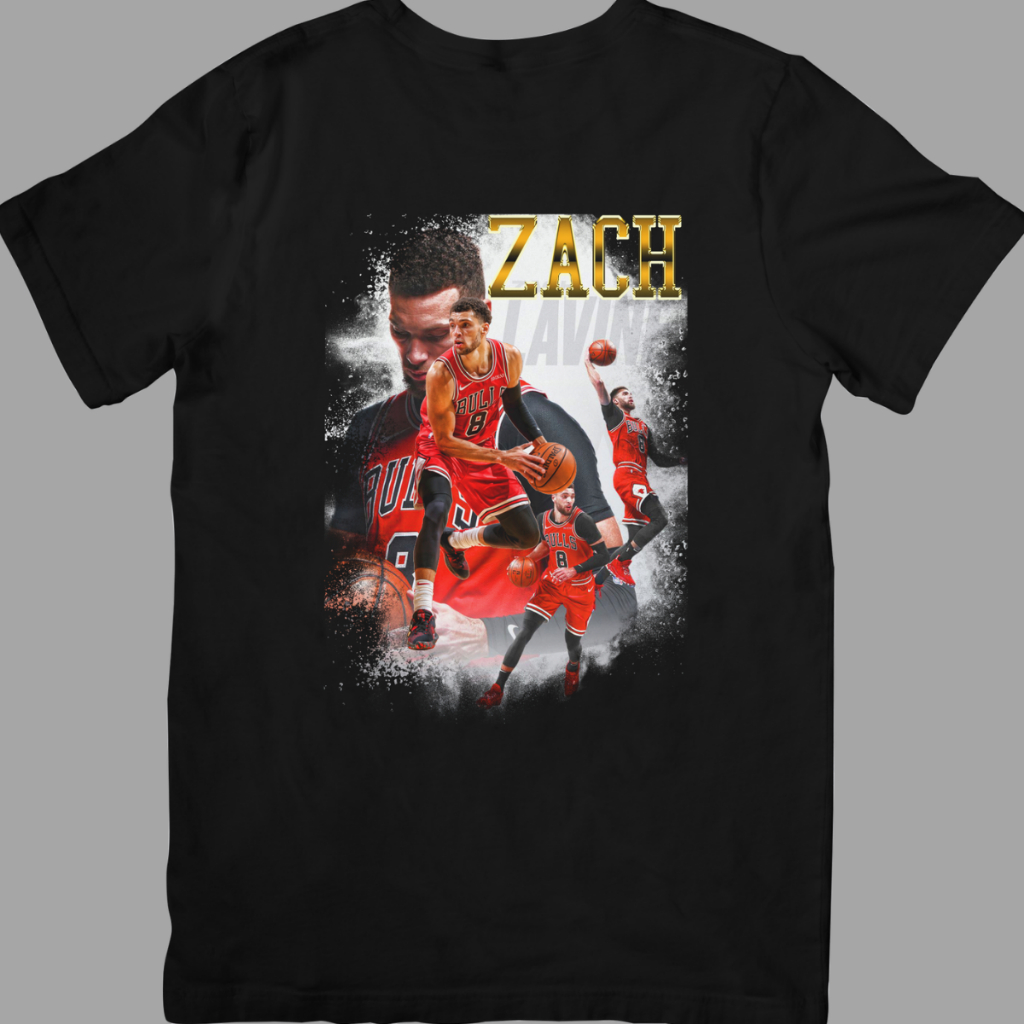 Camiseta estilo Streetwear Vintage NBA unissex basquete Zach Lavine NBA