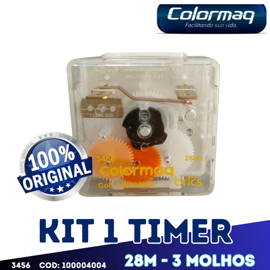 Timer Tanquinho Colormaq Original 28 Minutos Com 3 Molhos 160004004 - 3456 Original