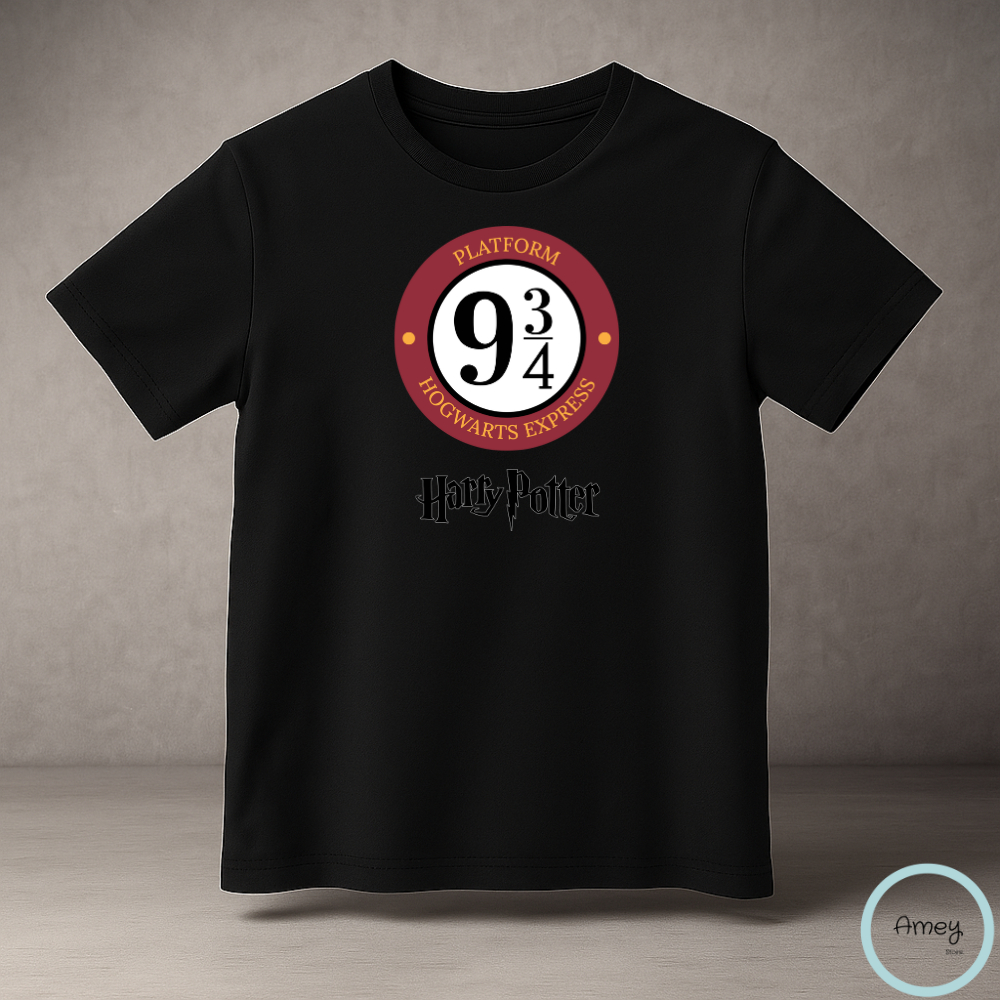 Camiseta Infantil Harry Potter Plataforma 9 34 Nove Três Quartos 100% Algodão