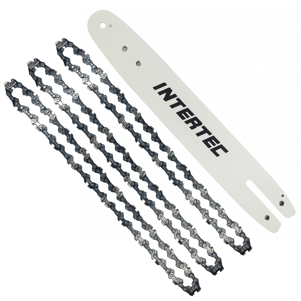 Kit Sabre Saibro + 3 Corrente Motosserra MS170 MS180 Compatível Sthil 12 polegadas