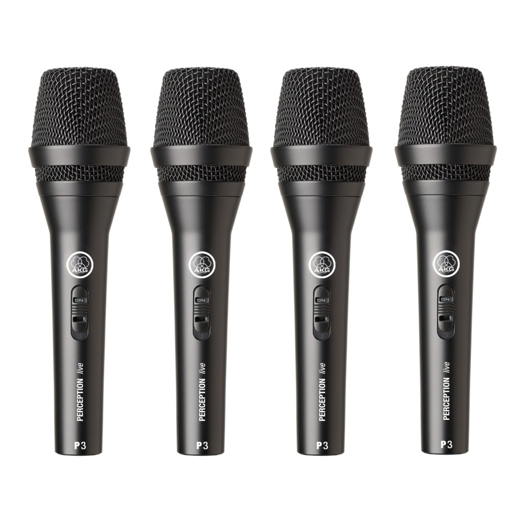 Kit 4 Microfone Profissional Dinâmico Akg P3s Perception P3 S Voz E Violão em Oferta na Shopee