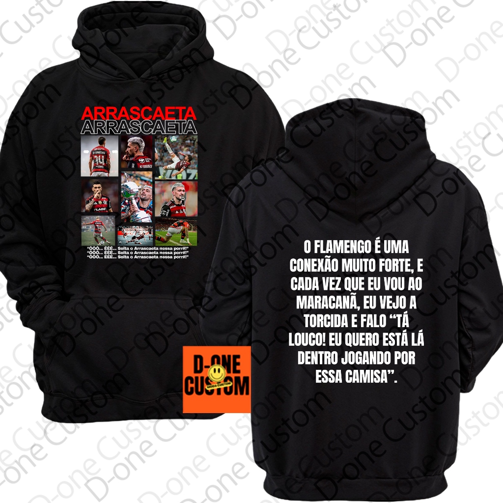 Moletom Blusa de Frio Estampado Arrascaeta Jogador Carioca Maracanã Time Conexão Forte