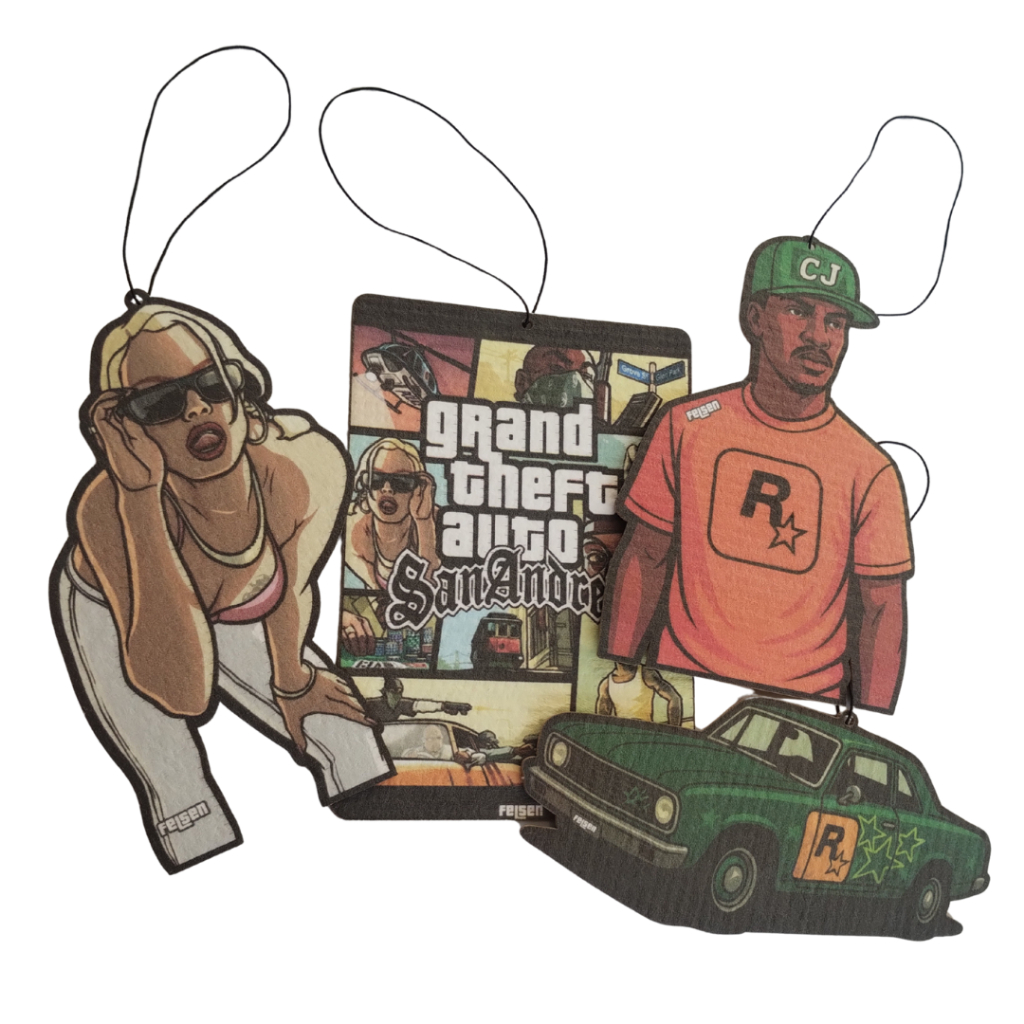 Kit 4x Aromatizante Para Carro Rockstar GTA Cheirinho de Carro ( Tipo Little Trees )