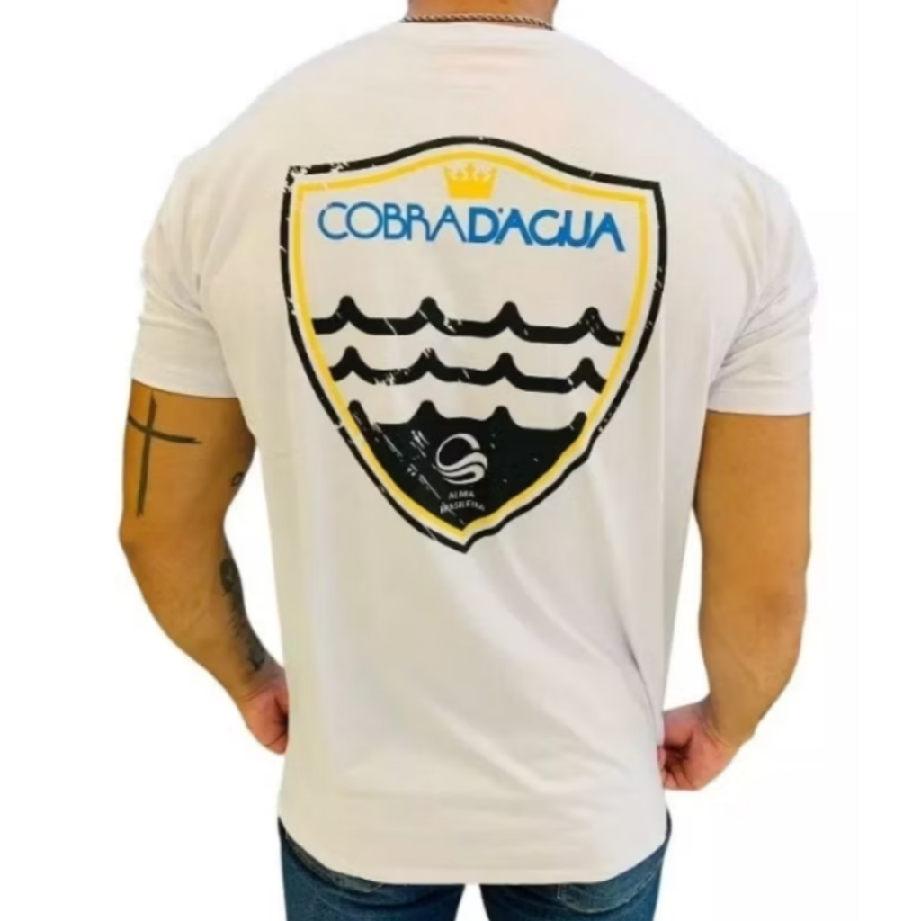 Kit 02,03 Camiseta Masculina Cobra D´Água 100% Algodão Estilo Praia Verão e Conforto Estampas Variadas