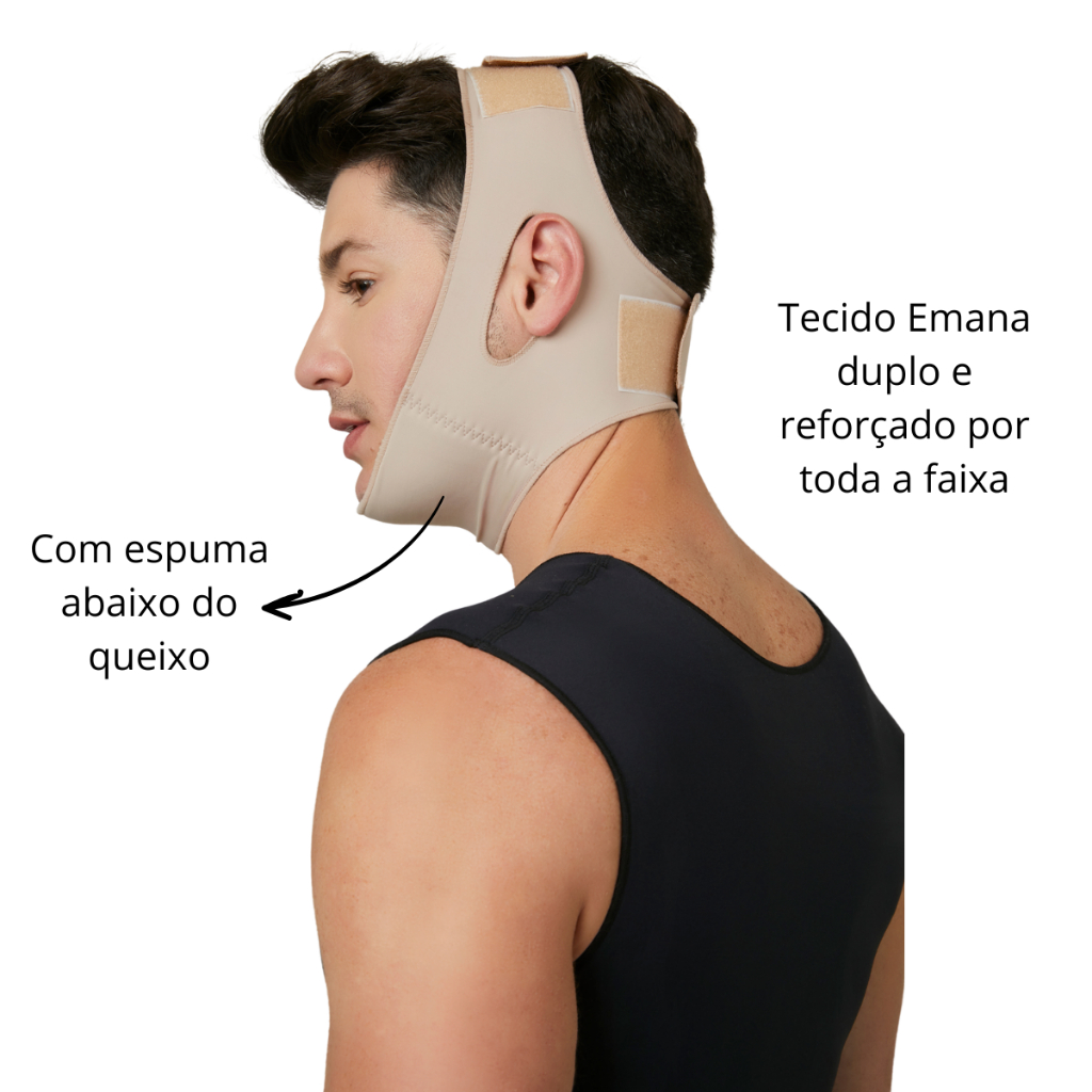 Faixa Cinta Facial Mentoneira p/ Lipo Lifting de Papada Afina Rosto — imagem 2 de 2