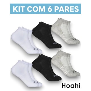Kit Com 6 Pares De Meias Cano Curto Soquete  De Algodão Femininas e Masculinas Hoahi Atacado em Oferta na Shopee