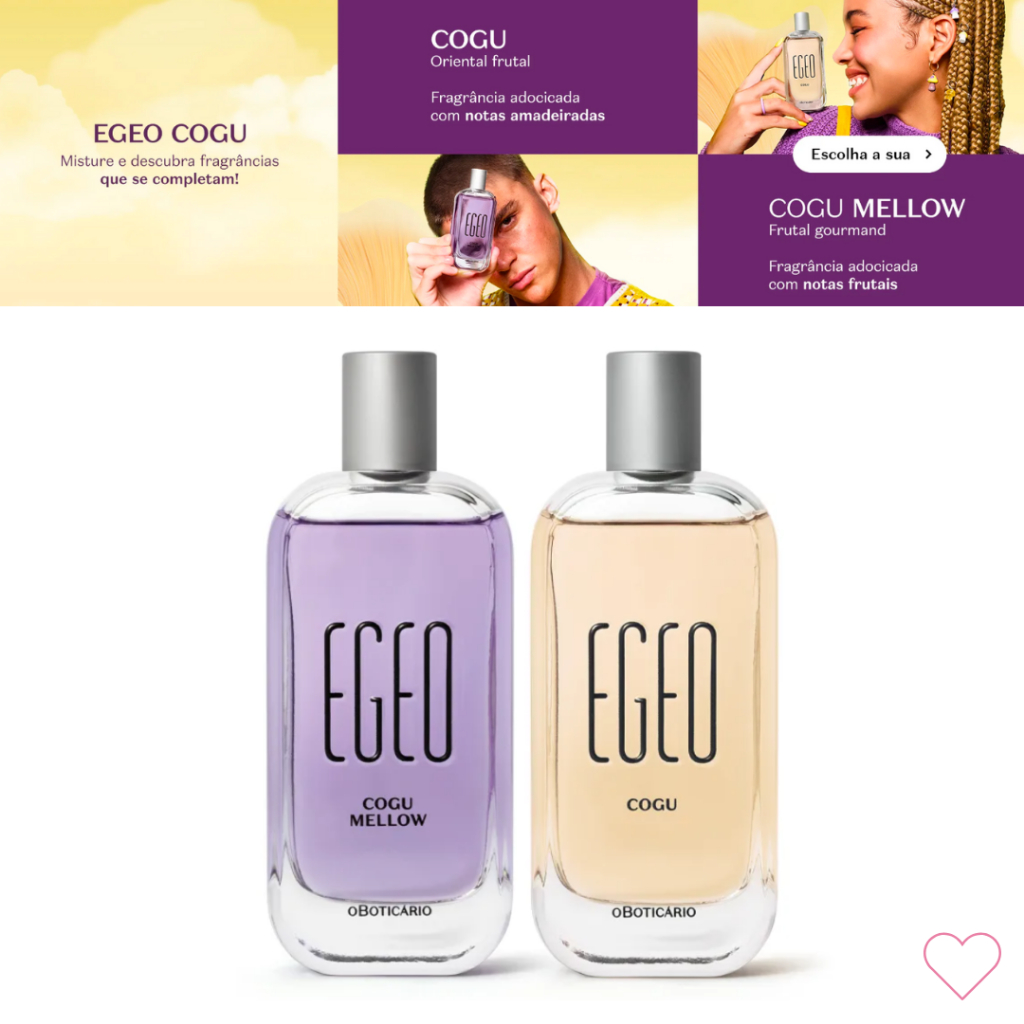 Egeo Cogu Desodorante Colônia 90ml Perfume Feminino o Boticário Egeo Cogu Mellow