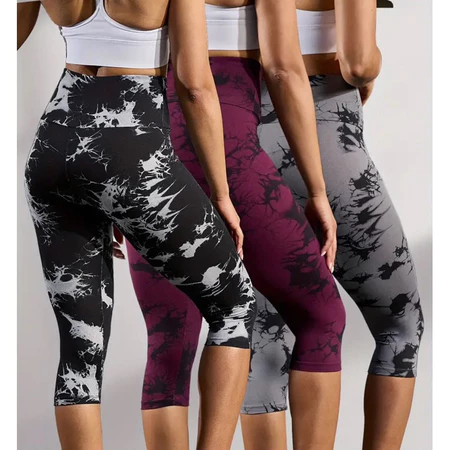 legging Corsario Marmorizada Para Academia, Bermuda Modeladora, Compressão, sem transparência