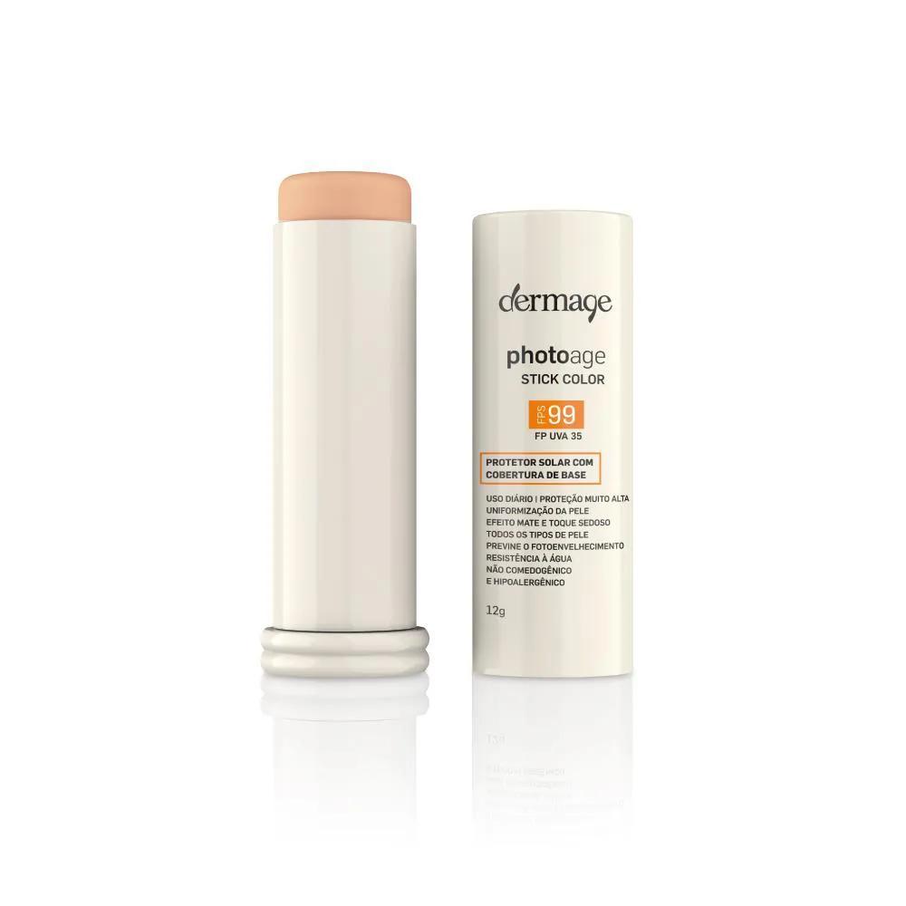 Protetor Solar Facial Dermage Photoage Stick Color FPS 99 Bege Claro 12g