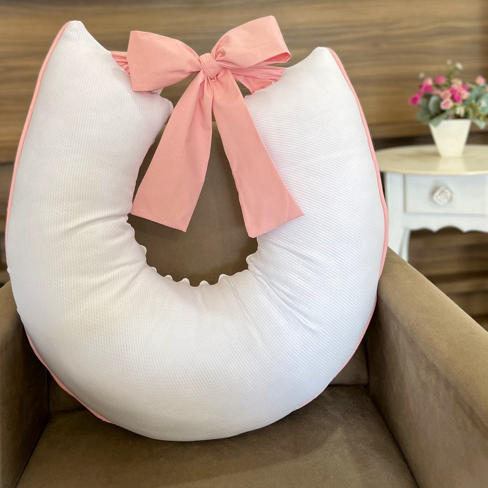 Capa Para Almofada de Amamentação Com Laço