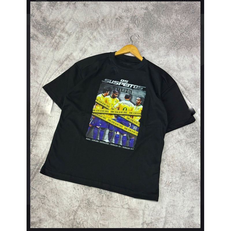 Camiseta personalizada unissex os suspeitos Interpol seleção brasileira