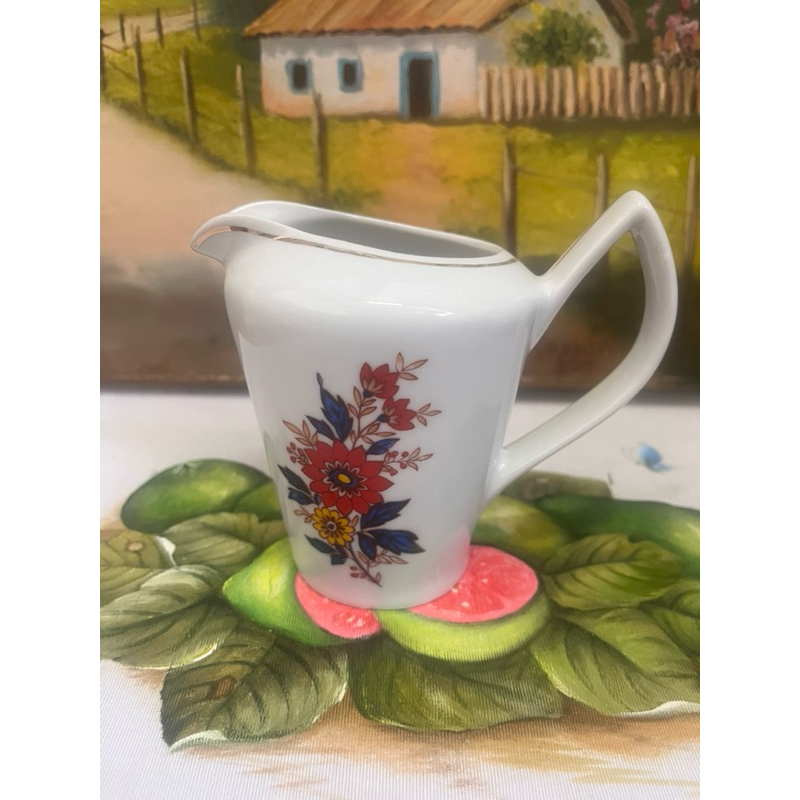 leiterinha vintage  decada de 80 em porcelana  com tema floral marca POZZANI