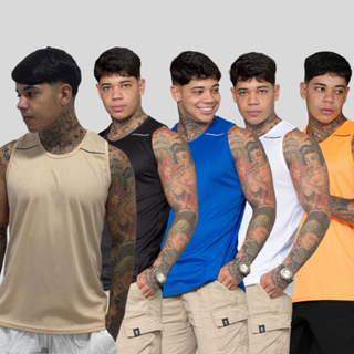 Kit 2 Ragata Masculina Dryfit Camiseta Sem Manga Cores Camisa de Treino Masculina em Oferta na Shopee