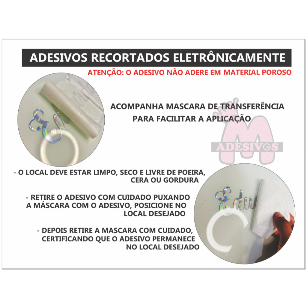 ADESIVO | 20cm | Nome de casal com coração no meio