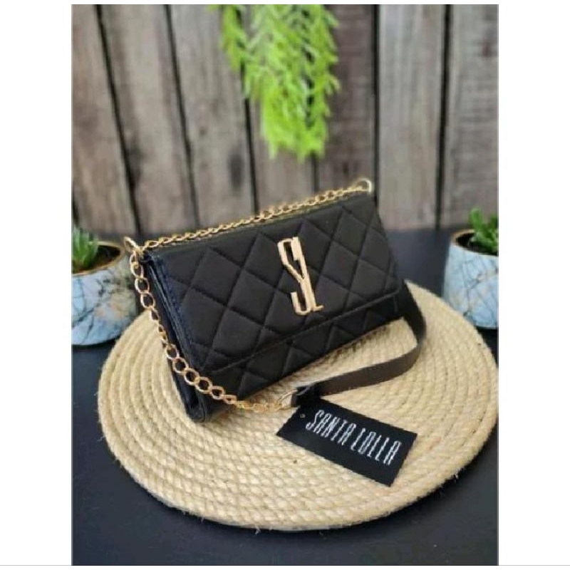 Bolsa feminina balada corrente bordada em Oferta na Shopee