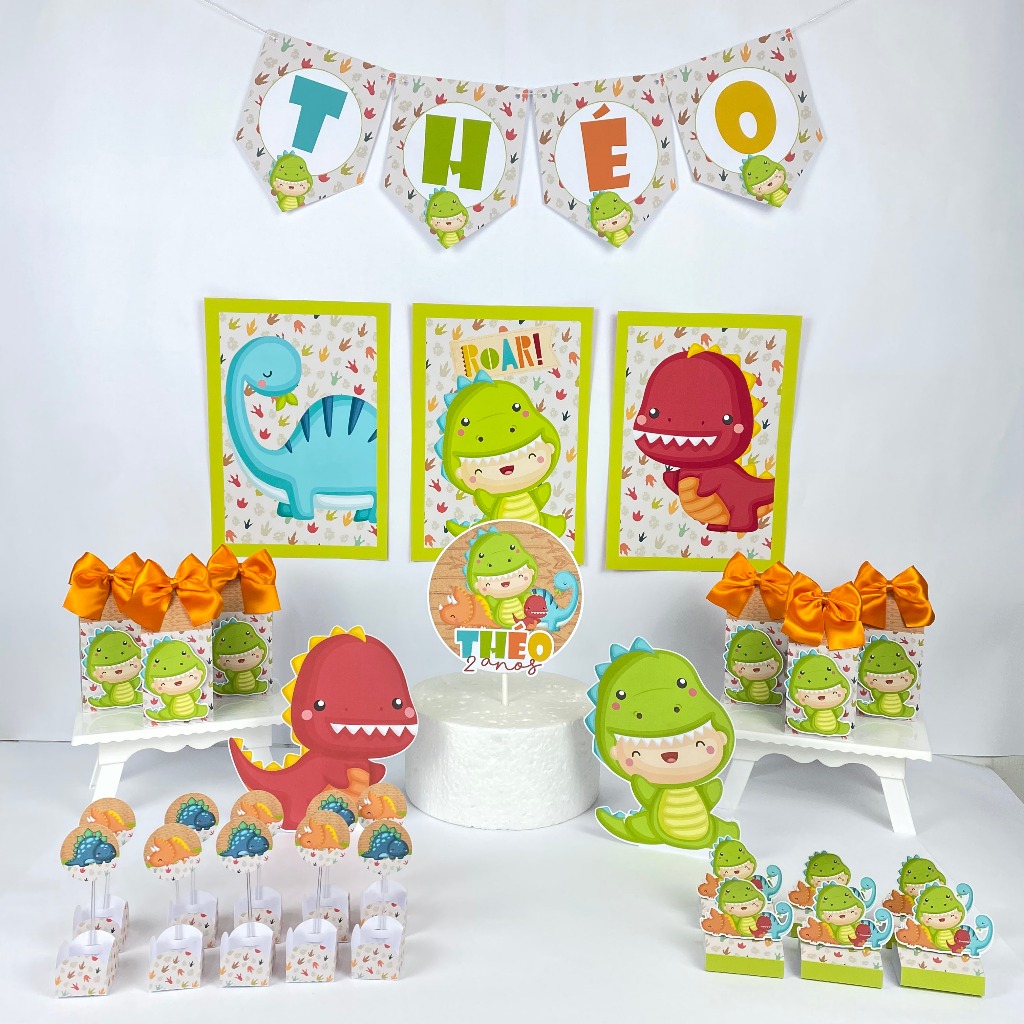 Kit só um bolinho, festa Dinossauro Dino Baby - caixinhas, lembrancinhas personalizadas aniversário