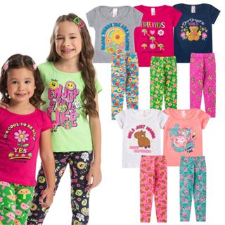 Kit 10 Peças Roupas Infantil 2 a 8 anos Menina Verão 5 Blusas + 5 Leg Kit 5 Conjuntos Femenino em Oferta na Shopee
