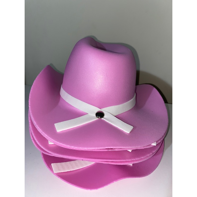 1 CHAPÉUS ROSA EM EVA ANA CASTELA COWBOY FESTA JUNINA JULINA ARRAIA CAIPIRA