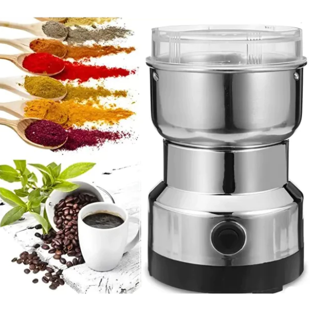 Imagem Moedor Multifuncional de Café e Especiarias 110V com Design em Aço Inoxidável 4 Lâminas