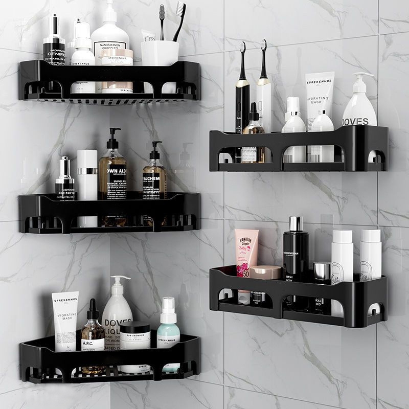 Suporte Organizador De Parede Plástico ABS Alta Resistência e Adesivo Para Shampoo Banheiro Cozinha em Oferta na Shopee