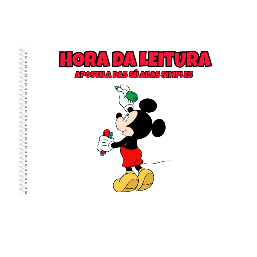 Caderno de Atividades Silabas Simples  Alfabetização com 50 Páginas Impressão Colorida (MK)