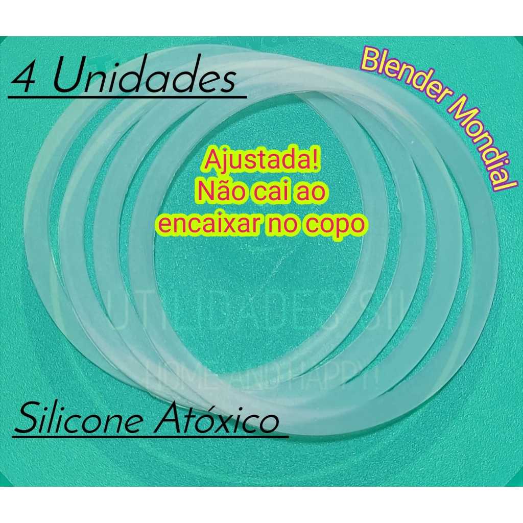 Kit 4 peças Anel Borracha Silicone Vedação da Lamina Personal Blender Dg-01 Mondial.
