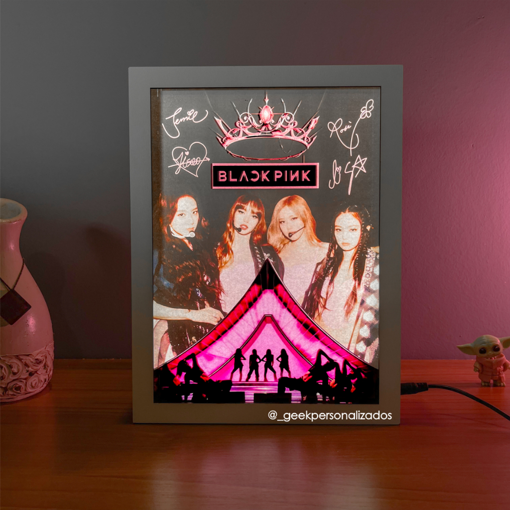 Luminária Quadro Kpop - Black Pink