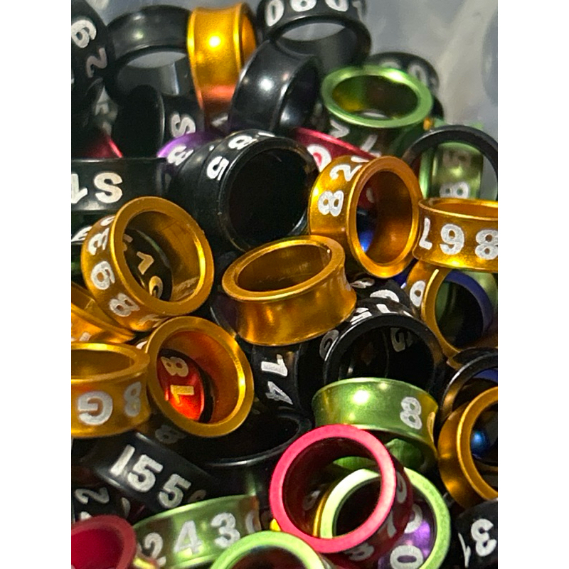 5 - 10 Anilhas fechadas 7.0 mm alumínio para Lóris e/ou Ring necks