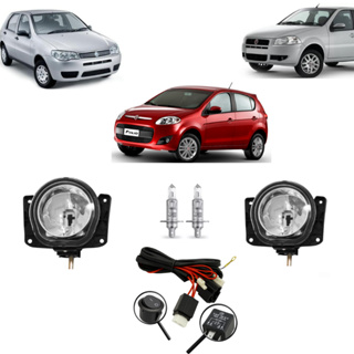 Kit Par Farol Auxiliar Milha Palio Strada Siena 2001-2004 2005-2012 C/ Lâmpadas em Oferta na Shopee