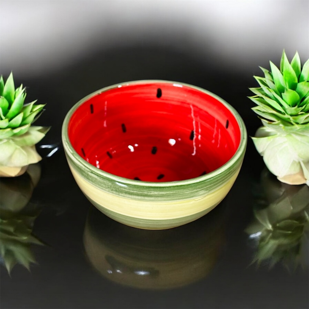 Bowl de Melancia 600ml Para Cozinha Feito de Cerâmica