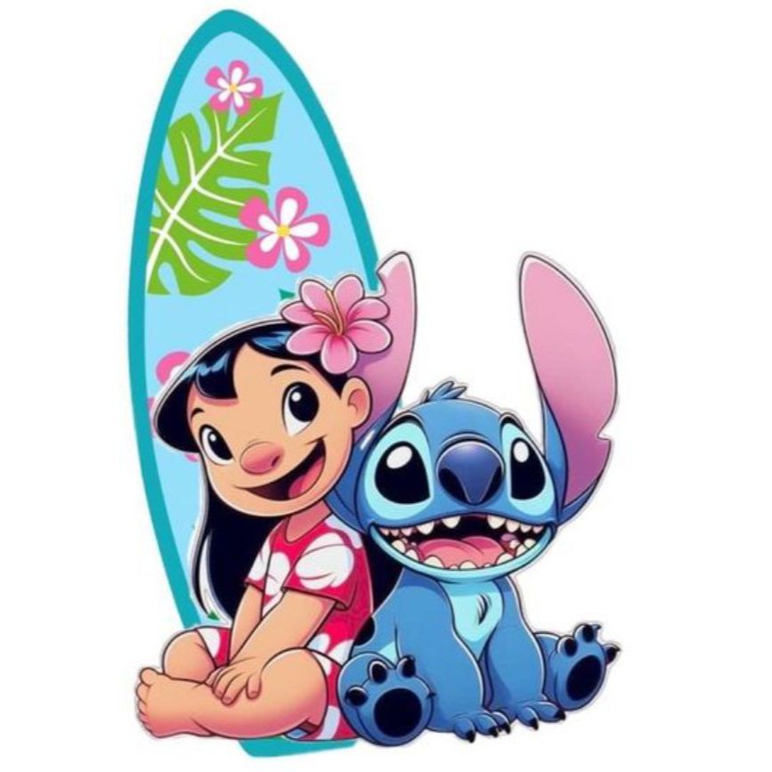 Display de Chão Mdf Decoração - Festa - Lilo e Stitch Prancha Praia / Hawai - Novo (1 Peça - Vários Tamanhos) em Oferta na Shopee