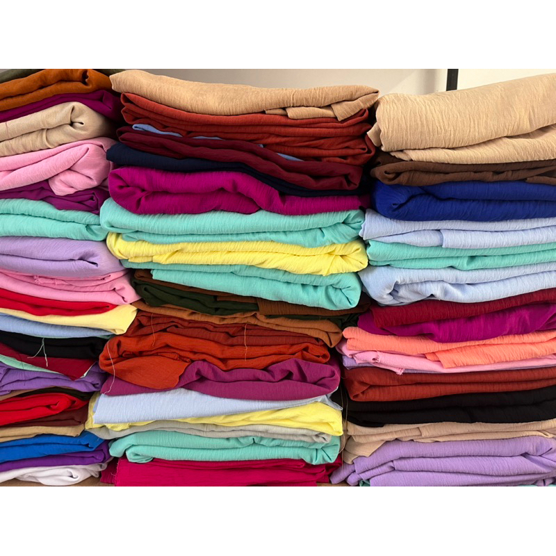 Retalhos 1 kg Tecido Crepe Dunas, Duna p/ vestidos, calças, blusas
