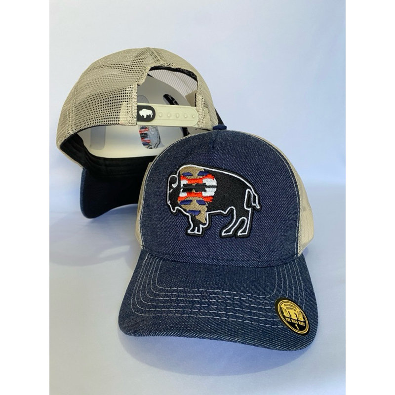 Boné country trucker bisão de telinha agro com regulagem aba curva boné masculino unissex
