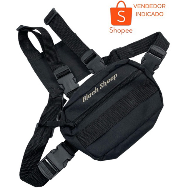Colete Esportivo Bolsa Peitoral Camuflagem Tendência Tático chest bag bolsa de corrida motoboy