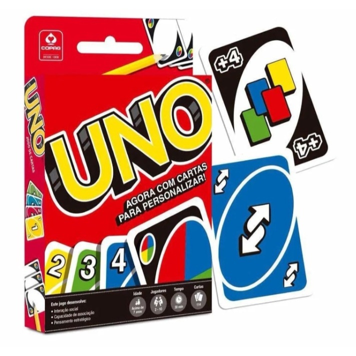 O UNO Jogo de Cartas Copag é uma opção divertida e emocionante para reunir amigos e familiares em momentos de lazer.