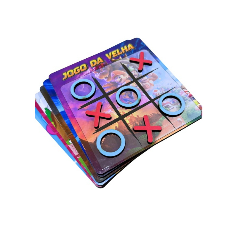 Kit Jogos da Velha em MDF  – Tema Personalizado em Oferta na Shopee