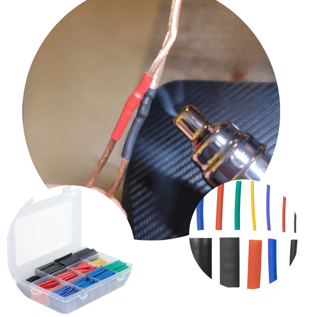 Espaguete termo retratil tubo colorido, isolamento de fiação.
