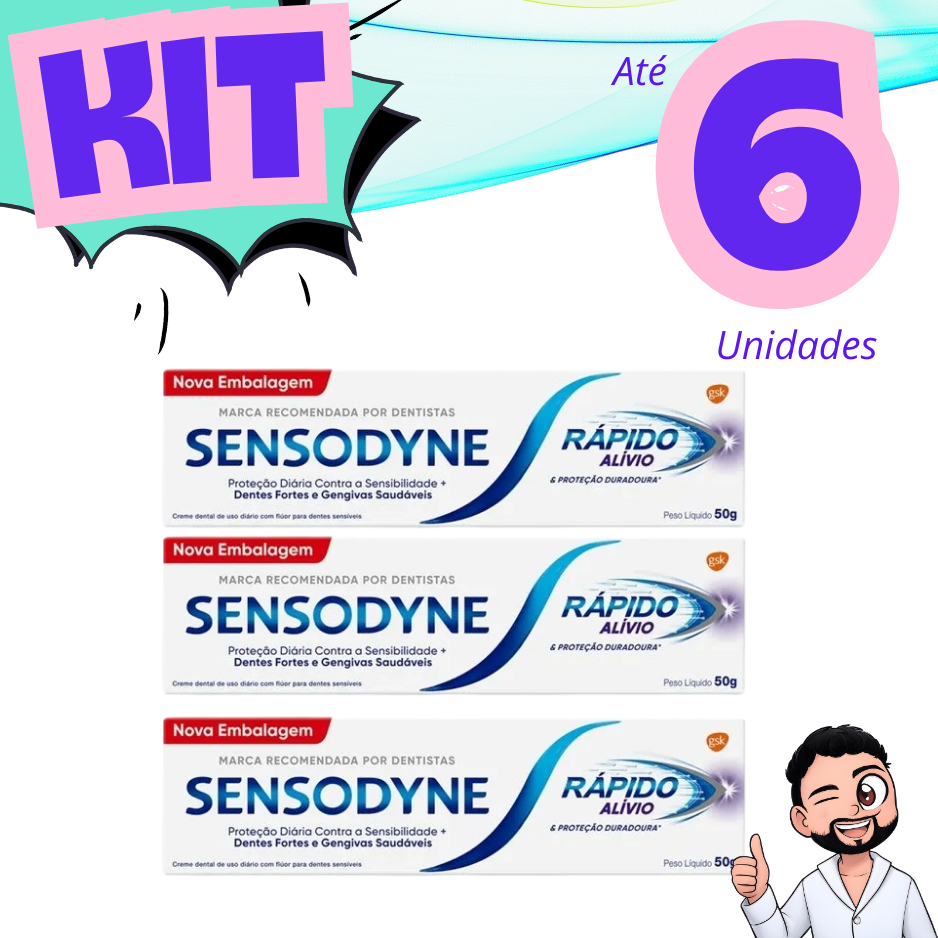 Sensodyne - Creme Dental Pasta De Dente Rápido Alívio Dentes Sensíveis 50g