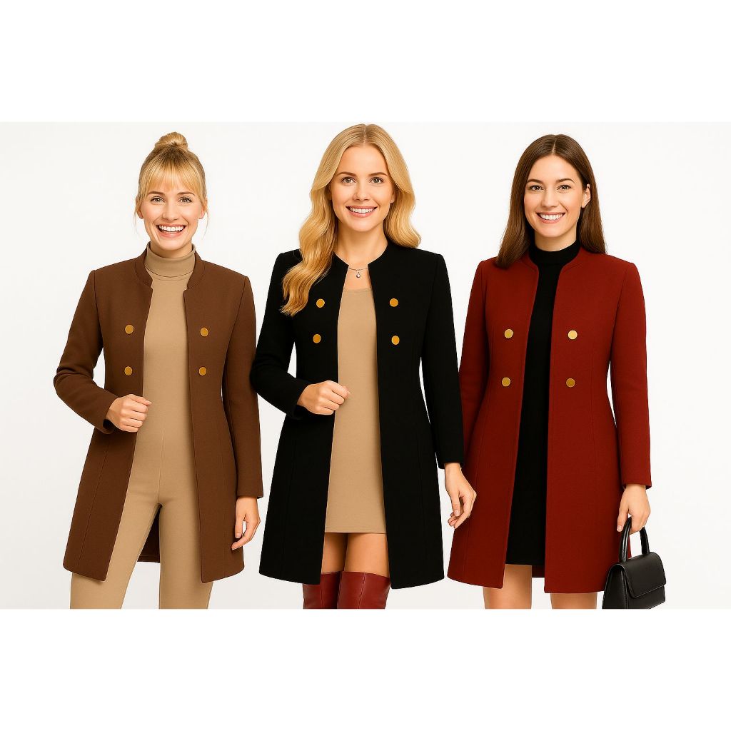 CASACO FEMININO LONGO PLUS SIZE SOBRETUDO MAIS VENDIDO BLUSÃO CARDIGANS COMPRIDO PRETO ROUPAS INVERNO CASAQUINHO JAQUETA