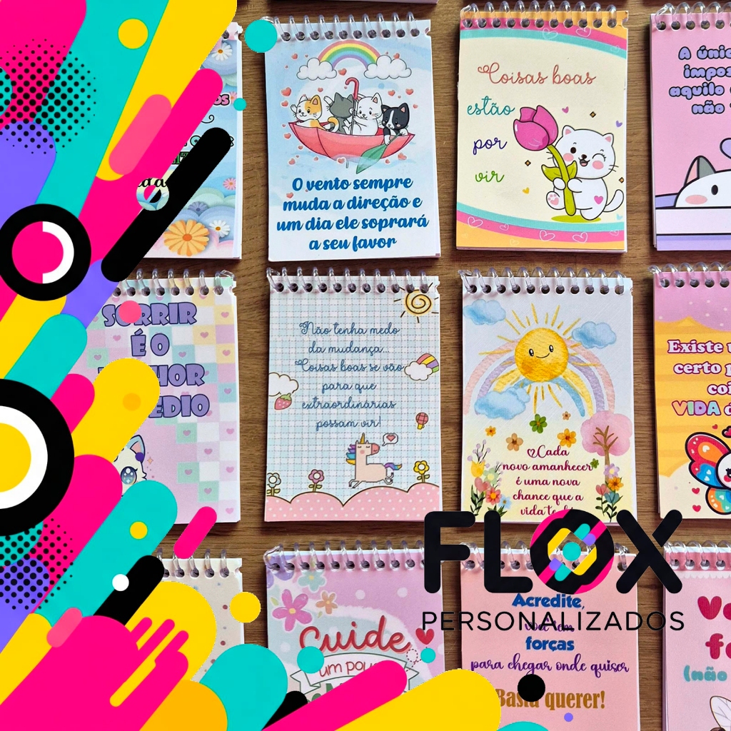 10  / 15 / 20 ou 25  Bloquinhos personalizado 7x10